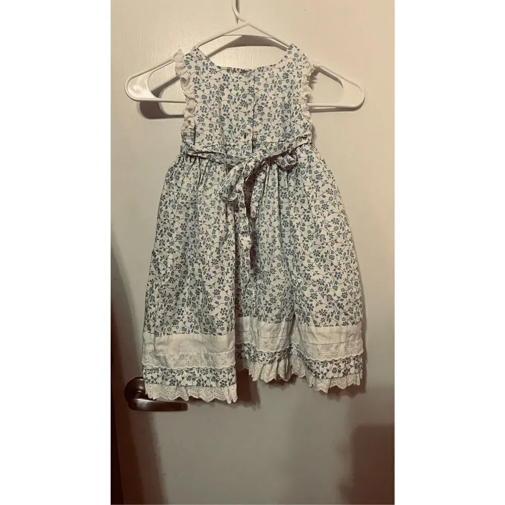 Laura Ashley Floral Layer Dress Girls Toddler Size 3T (B)